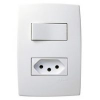 Ela Eletro Araguari INT.PIALPLUS 615078 PAR+TOM.2P+T PB 4X2>1C INTERRUPTOR PIAL