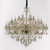 Ela Eletro Araguari LUSTRE CRISTAL P7257-10+5 DARK CONHAQUE E14>7I LUSTRE STARLUX