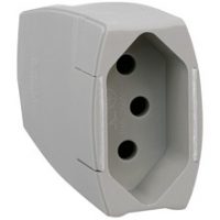 Ela Eletro Araguari PLUG FEMEA 615824 PROLONG. CZ 2P+T PB 10A>1A PLUG PIAL