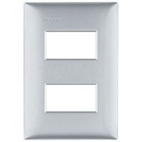 Ela Eletro Araguari PLACA THESI 2X4 M5P2PT 2MD PRATA TH>1M PLACA PIAL BTICINO