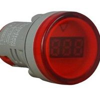 Voltimetro Digital Vermelho Furo 22mm